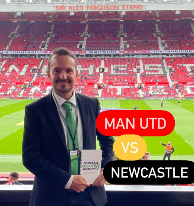 Steve at Man UTD vs Newcastle - Online football courses for sports business